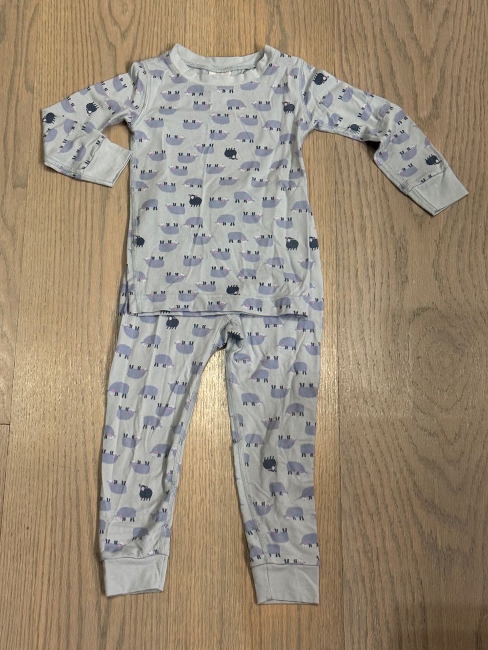 Hanna Andersson Light Blue & Purple Sheep Pajamas
